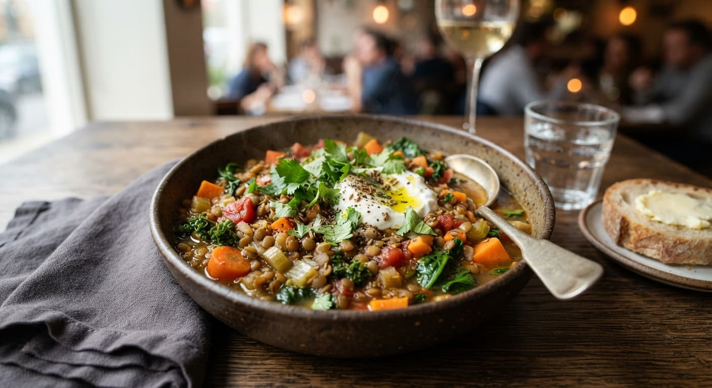 Warm Lentil and Vegetable Bowl