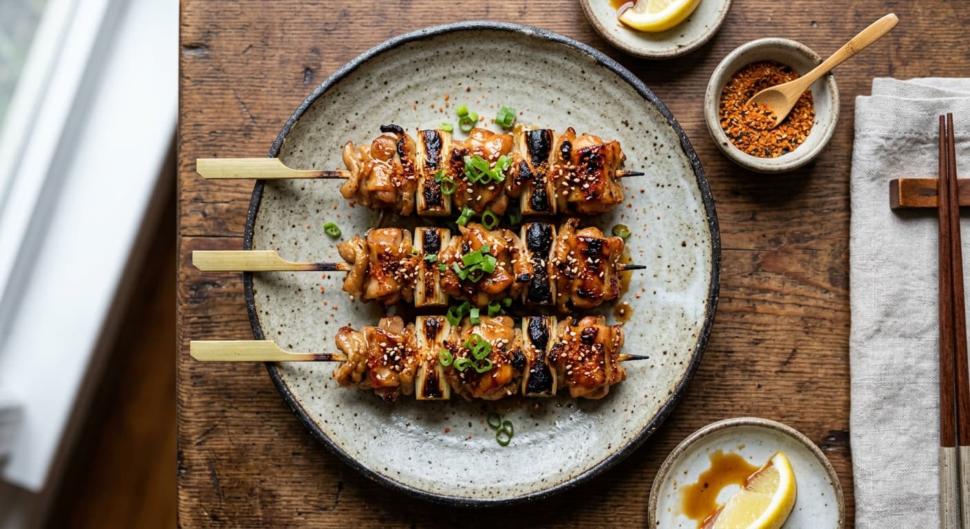 Yakitori Negima with Extra Skin