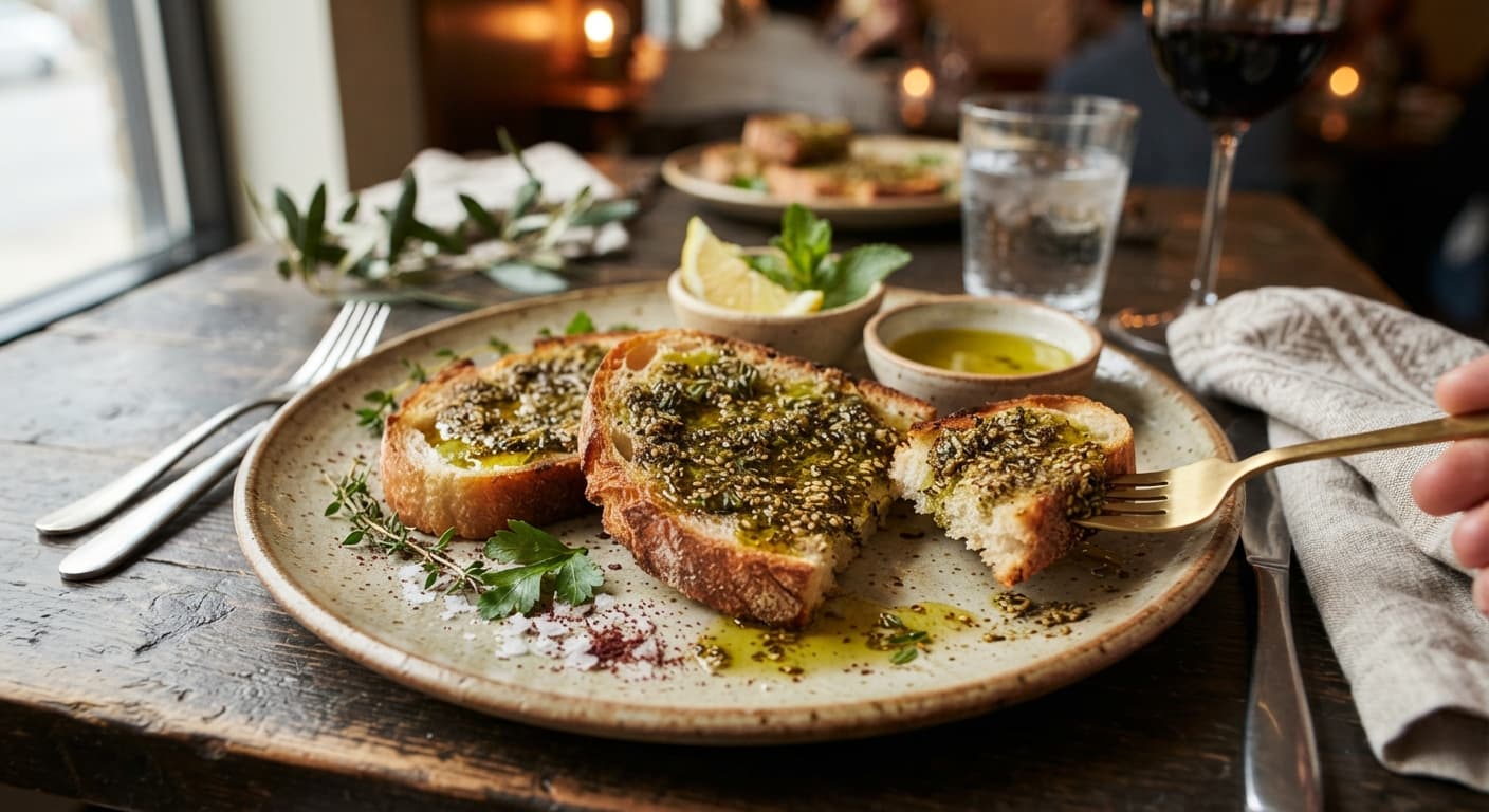 Za'atar Toast with Olive Oil